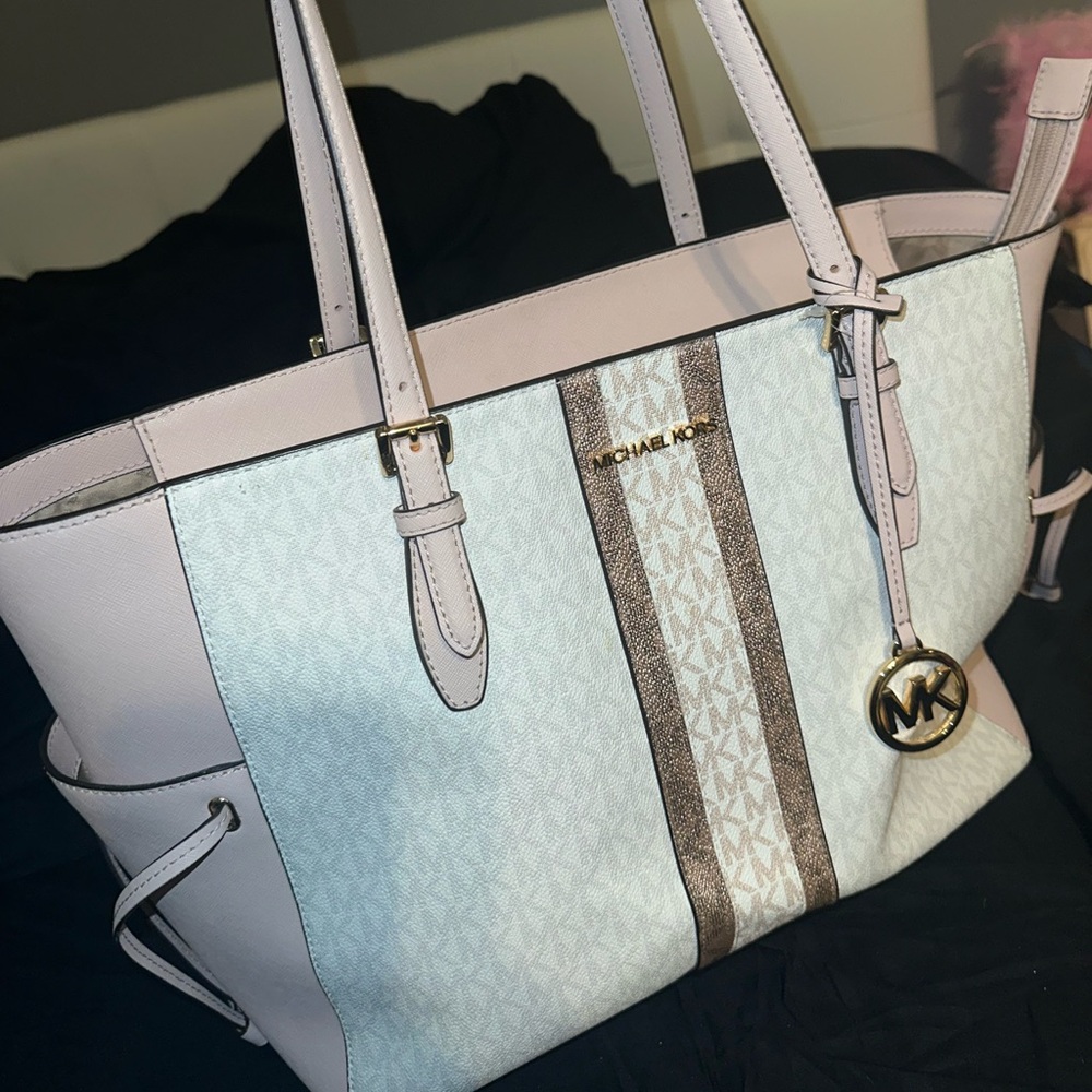 Michael Kors Gilly tote pink/white
